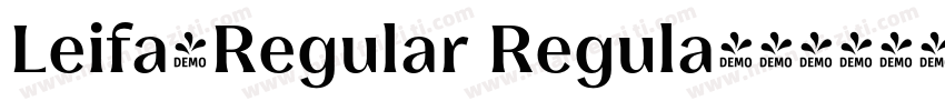 Leifa-Regular Regula字体转换
